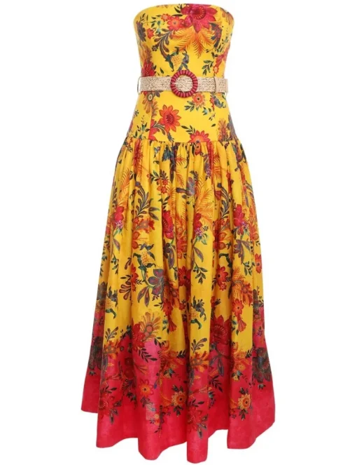 Ginger Strapless Midi Dress