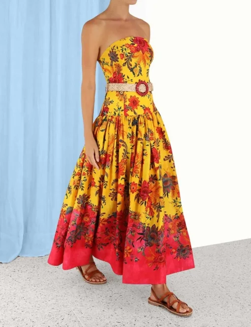 Ginger Strapless Midi Dress
