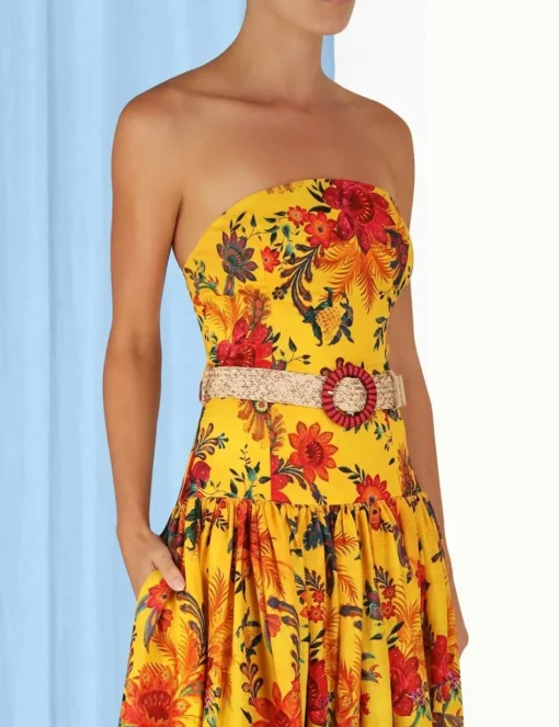 Ginger Strapless Midi Dress