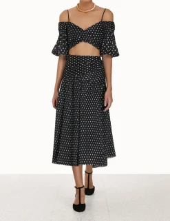 Pleated Midi Skirt