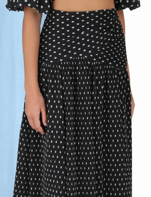 Pleated Midi Skirt